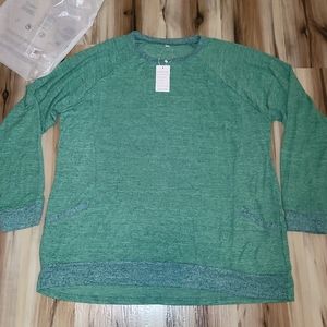 NWT 20W Green Ombre Tunic Top With Front Pockets